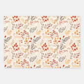 水彩紅葉 – 優しい秋エレガンス ラッピングペーパーシート (正面2)