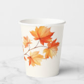 水彩紅葉 紙コップ (裏面)