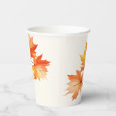 水彩紅葉 紙コップ (右)