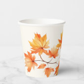 水彩紅葉 紙コップ (正面)