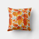 水彩紅葉-鮮やか秋の葉 クッション (裏面)