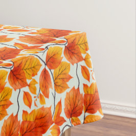 水彩紅葉-鮮やか秋の葉 テーブルクロス