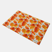 水彩紅葉-鮮やか秋の葉 ドアマット (アングル)