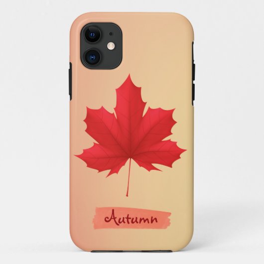 水彩紅葉iPhoneケース Case-Mate iPhoneケース (裏面)