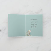 水彩納屋フクロウ鳥ありがとう カード (内部)