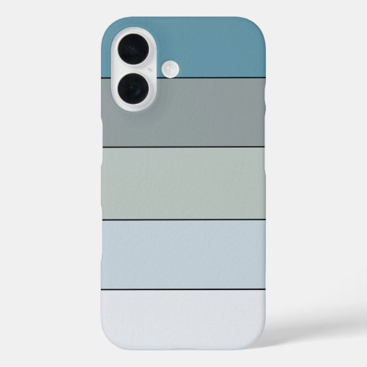 水彩紙にブルーとグレーのストライプ Case-Mate iPhoneケース (裏面)