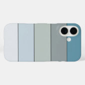 水彩紙にブルーとグレーのストライプ Case-Mate iPhoneケース (裏面 (横))
