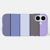 水彩紙に紫とグレーのストライプ Case-Mate iPhoneケース (裏面 (横))