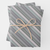 水彩紙に黒いストライプを付けたグレーグリーン ラッピングペーパーシート (インサイチュ)