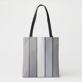 水彩紙に黒いストライプ色調の灰色の色調 トートバッグ (正面)