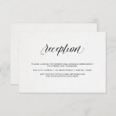 水彩紙のエレガントなタイポグラフィ | 受付 招待状 (正面/裏面)
