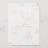 水彩紙の破れた写真 ブライダル ティーパーティー 招待状 (裏面)