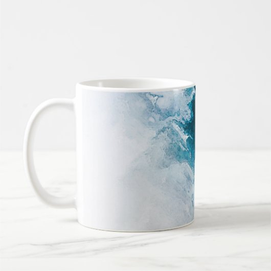 水彩紙の背景抽象芸術絵を描イル コーヒーマグカップ (左)