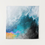 水彩紙の背景抽象芸術絵を描イル タペストリー (正面(横))