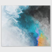 水彩紙の背景抽象芸術絵を描イル ラッピングペーパー (フラット)