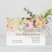 水彩紙の誕生日招待状 花 招待状 (スタンド正面)