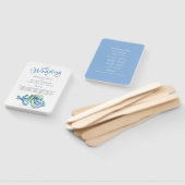 水彩紙ビーチ結婚式ファン ハンドファン (組立なし)