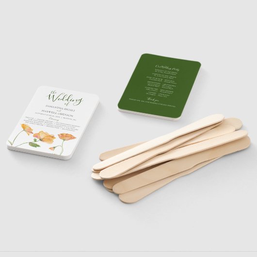 水彩紙フローラ結婚のファン ハンドファン (組立なし)