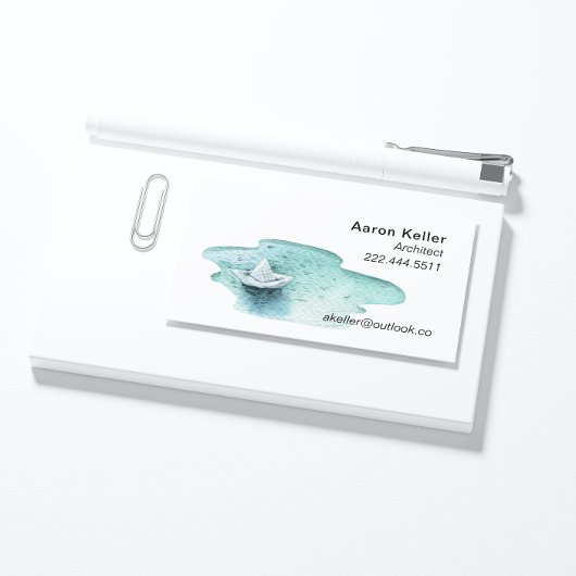 水彩紙ボート名刺 名刺