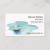 水彩紙ボート名刺 名刺 (正面)