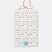 水彩紙吹雪クリスマスツリーズモノグラムクレスト ギフトタグ (裏面)