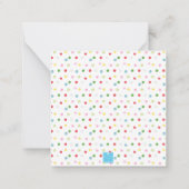 水彩紙吹雪クリスマスツリー ノートカード (裏面)