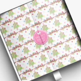 水彩紙吹雪クリスマスツリー&リボン 薄葉紙