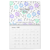 水彩紙吹雪 カレンダー (1月 2027)