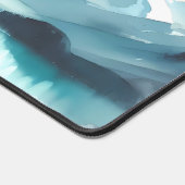 水彩素晴らしターコイズ氷河湖 デスクマット (コーナー)