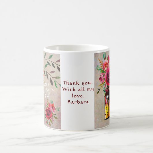 水彩素晴らしフローラ母の日   コーヒーマグカップ (中央)