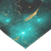 水彩素晴らし緑&金ゴールド大理石銀河系 テーブルクロス (アングル)