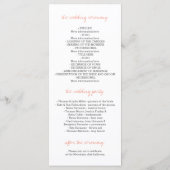 水彩素朴なウェディングプログラム プログラム (裏面)