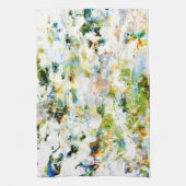 水彩素朴なグラフィックグランジデザインアート キッチンタオル (縦)