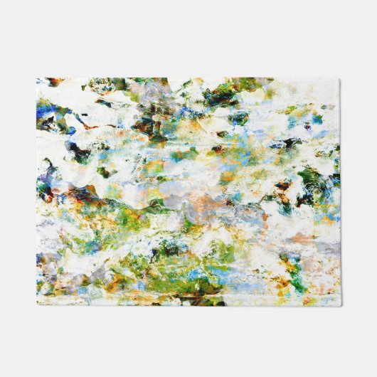 水彩素朴なグラフィックグランジデザインアート ドアマット (正面)