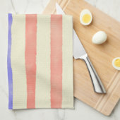 水彩素朴な米国アメリカ国旗 キッチンタオル (四つ折り)