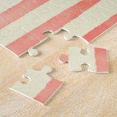 水彩素朴な米国アメリカ国旗 ジグソーパズル (側面)