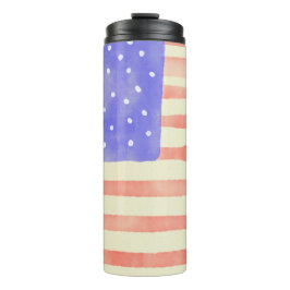 水彩素朴な米国アメリカ国旗 タンブラー