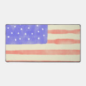水彩素朴な米国アメリカ国旗 デスクマット (正面)
