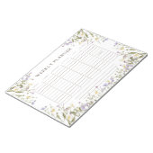 水彩素朴な花ウィークリープランナー ノートパッド (アングル)