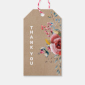 水彩素朴な花クラフトギフトラベル ギフトタグ (正面)