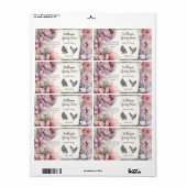 水彩素朴エレガントフローラ卵カートン ラベル (フルシート)