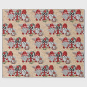 水彩素朴クリスマスかわいい格言休日 ラッピングペーパー (フラット)