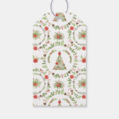 水彩素朴クリスマスツパーソナライズされたリー ギフトタグ (裏面)