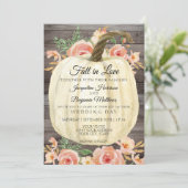 水彩素朴フローラパンプキンピーチコーラルウッド 招待状 (スタンド正面)