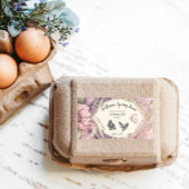 水彩素朴フローラ卵パック ラベル