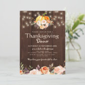 水彩素朴フローラ感謝ディナー 招待状 (スタンド正面)