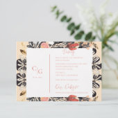 水彩素朴フローラ結婚詳細情報 エンクロージャーカード (スタンド正面)