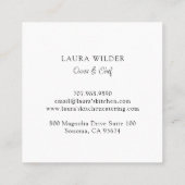 水彩素朴ポットパンフードキッチン用品 スクエア名刺 (裏面)