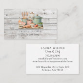 水彩素朴ポットパンフードキッチン用品 名刺 (正面/裏面)