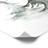 水彩素朴モミ樹林の冬 ポスター (角)